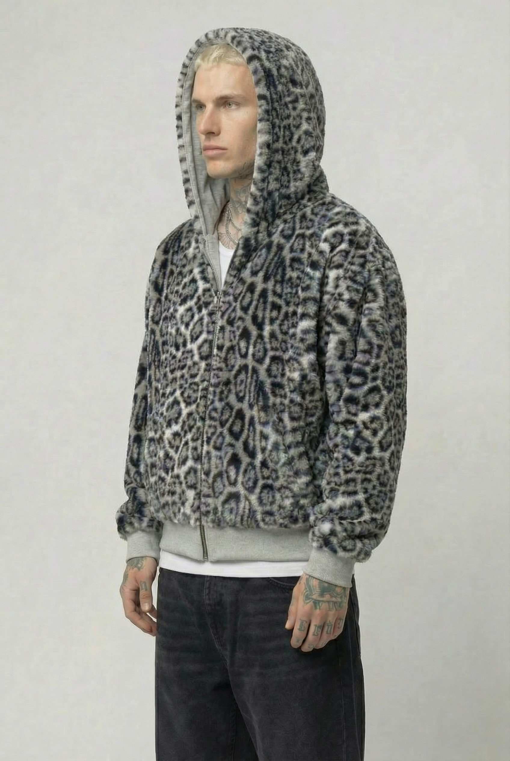REVERSIBLE LEOPARD ZIPUP