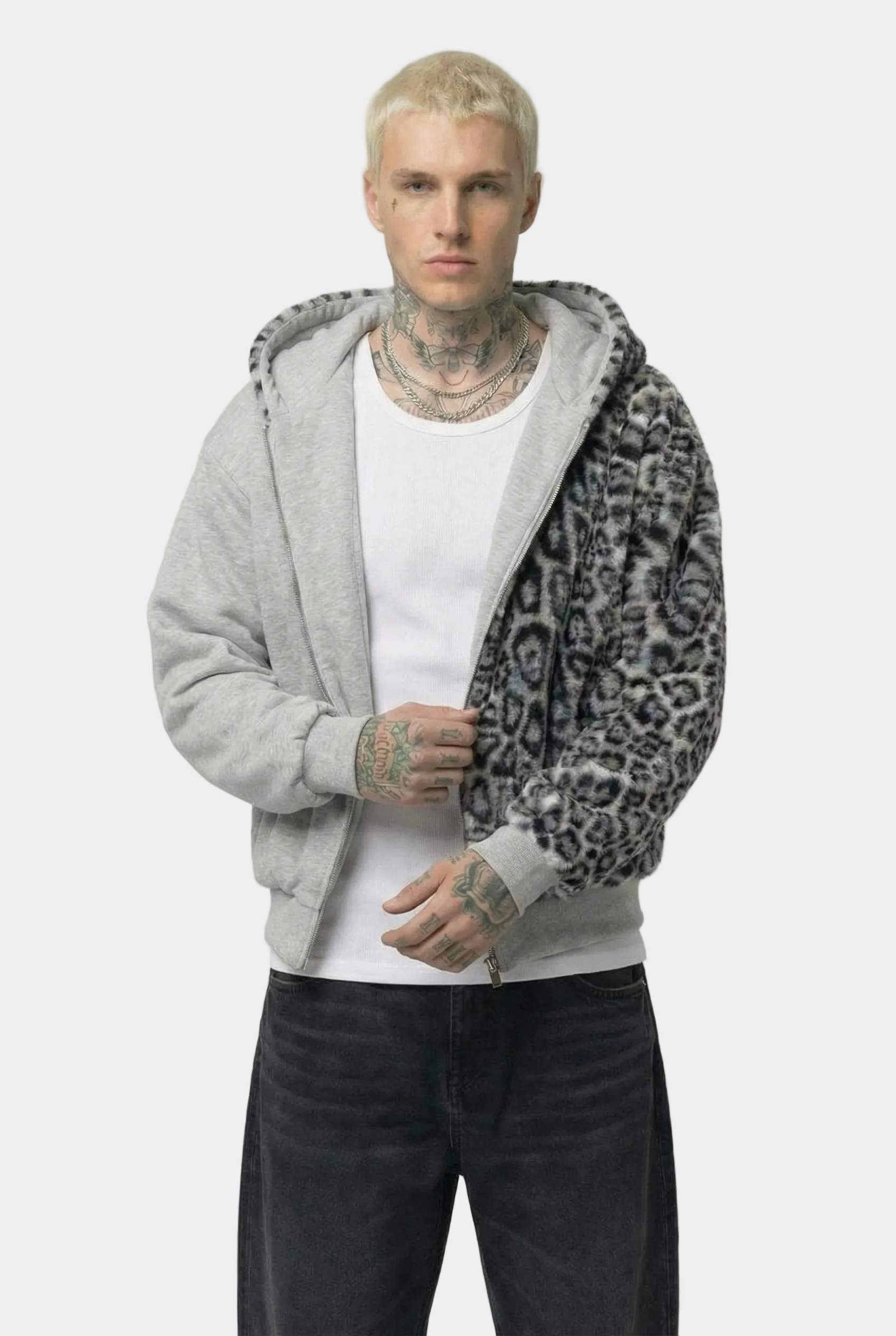 REVERSIBLE LEOPARD ZIPUP