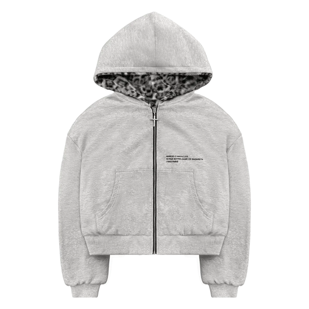 REVERSIBLE LEOPARD ZIPUP