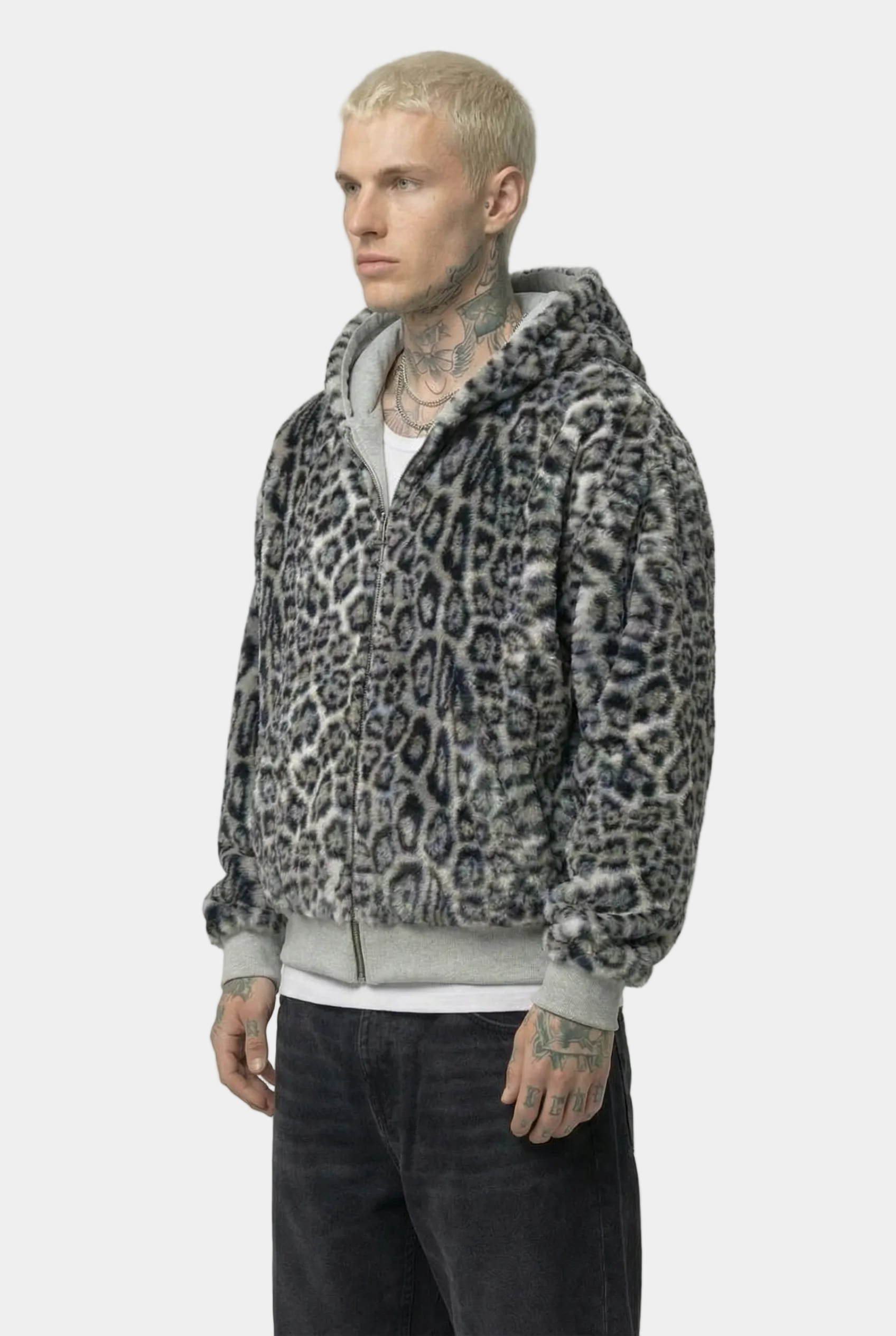 REVERSIBLE LEOPARD ZIPUP