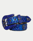 SKULL GEM BELT - DARK BLUE
