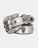 SKULL GEM BELT - SILVER