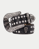 SKULL GEM BELT - BLACK