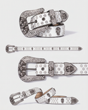 SKULL GEM BELT - WHITE