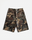 LEATHER CAMO SHORTS